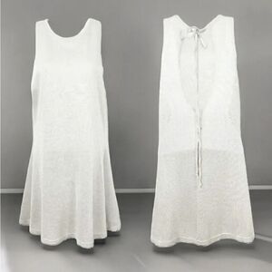 NEW Vintage 80's Victoria's Secret Gold Label Silver Metallic Mini Dress Size S